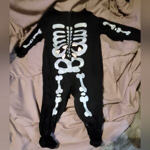 Halloween Skeleton footed Sleeper